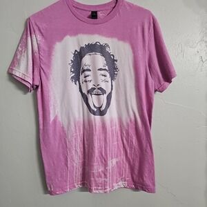 Post Malone Acid Wash Tee-Shirt Gilden Softstyle Size Medium